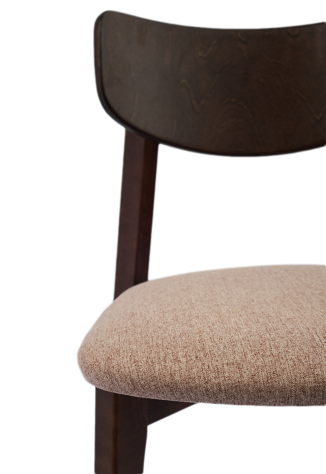 Dining Chair Vega Set of 2, Walnut/Caramel