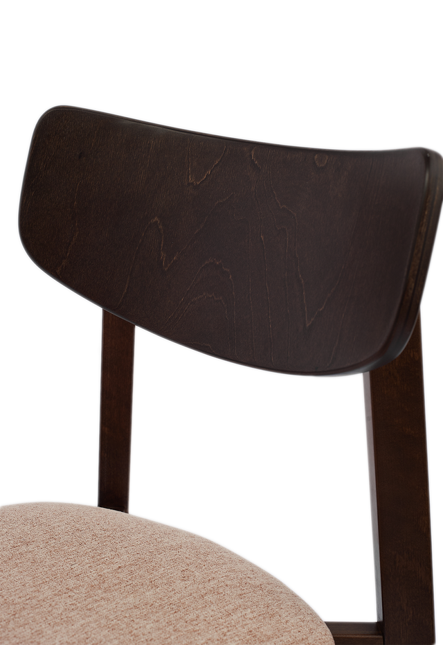 Dining Chair Vega Set of 2, Walnut/Caramel