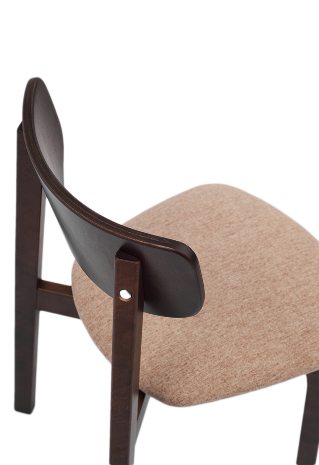 Dining Chair Vega Set of 2, Walnut/Caramel