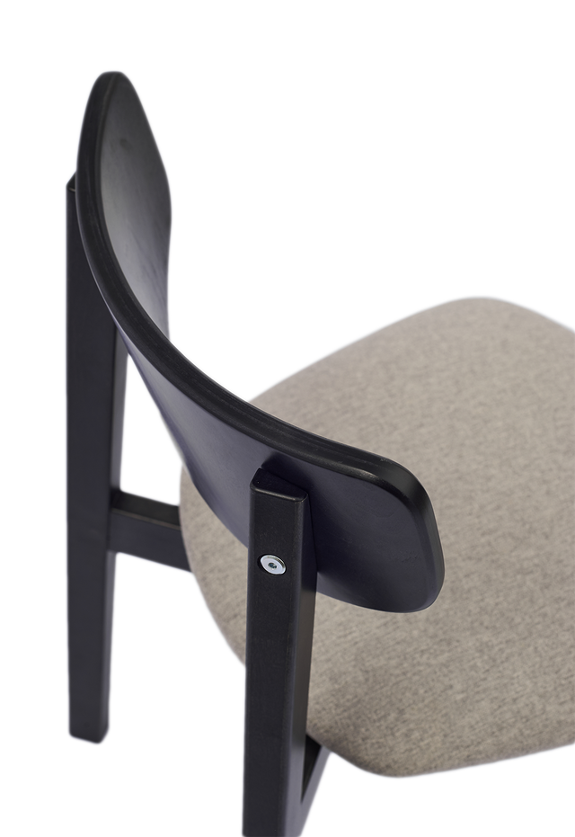 Dining Chair Vega Set of 2, Black/Silver