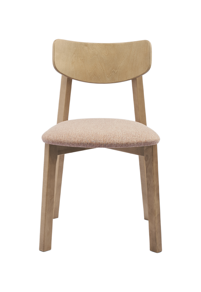 Dining Chair Vega Set of 2, Oak/Caramel