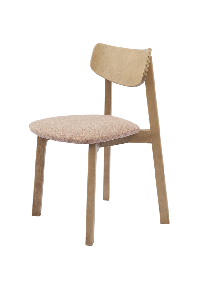 Dining Chair Vega Set of 2, Oak/Caramel