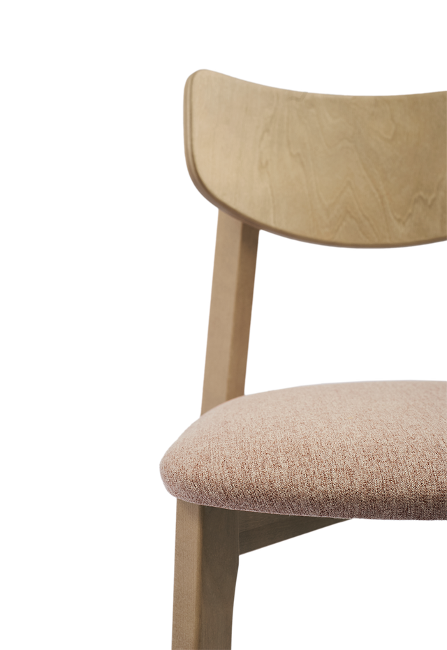 Dining Chair Vega Set of 2, Oak/Caramel