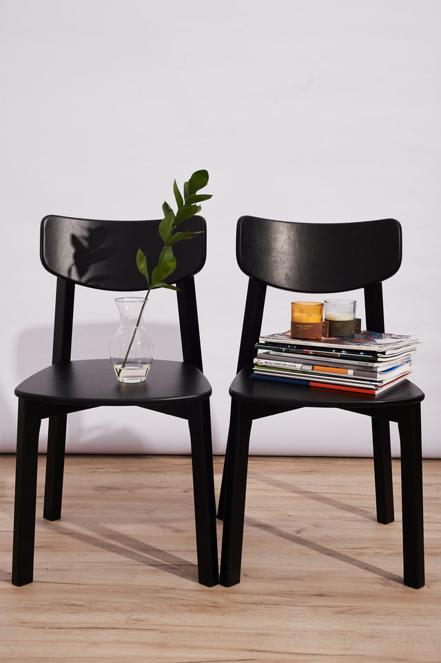 Dining Chair Vega Set of 2, Black