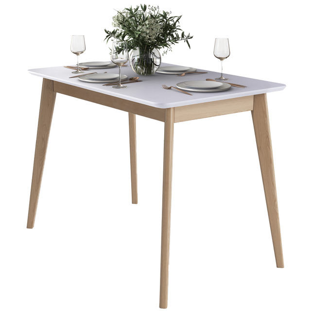 Dining Table 'Pegasus Classic' 102х61 cm, Oak/White