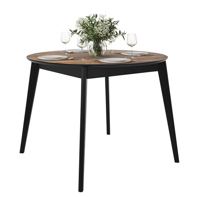 Dining Table 'Orion Classic' 100 cm, Black/Transilvaniya