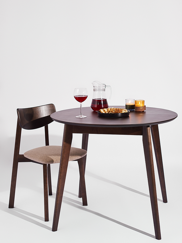 Dining Table 'Orion Classic' 89 cm, Walnut