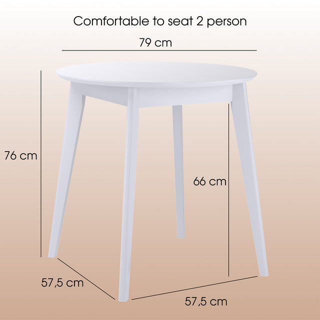 Dining Table 'Orion Classic' 79 cm, White